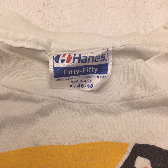 Vintage Single Stitch Toucan X Large White Graphic Air Waves Shirt 80s Tropical - Picture 5 of 7